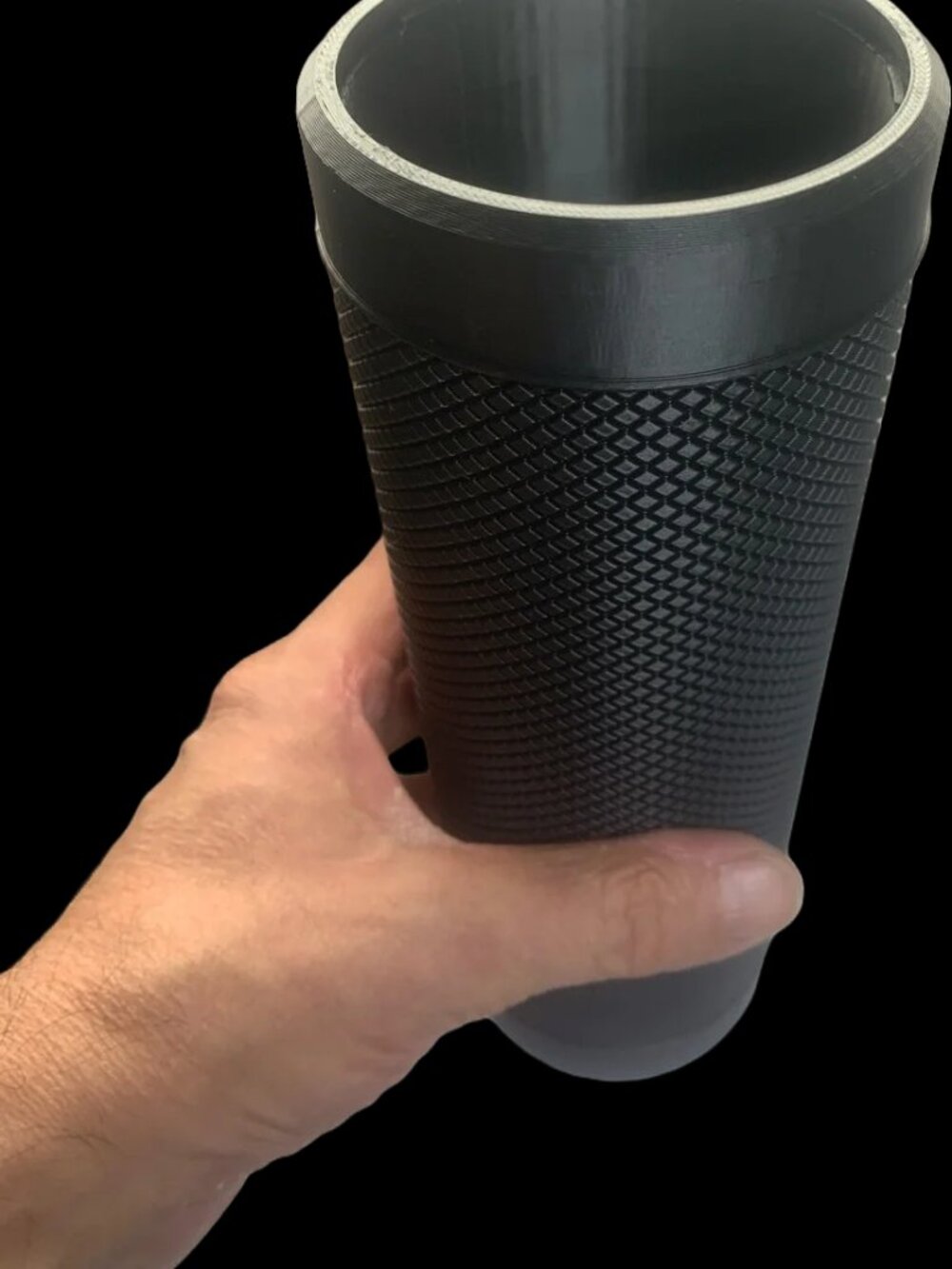 Double 12oz CanTactical Drink Koozie Bottom Loading Textured Travel Tumbler